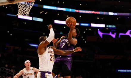 Raptors, sin varios titulares, derrotan a Lakers; LeBron James dejó el juego en el 4o. periodo