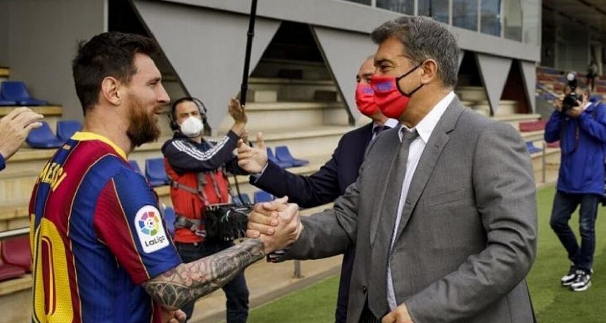 Renovación de Messi va por buen camino, considera Laporta