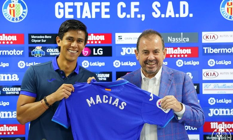 Macías ya debutó con el Getafe y fue titular