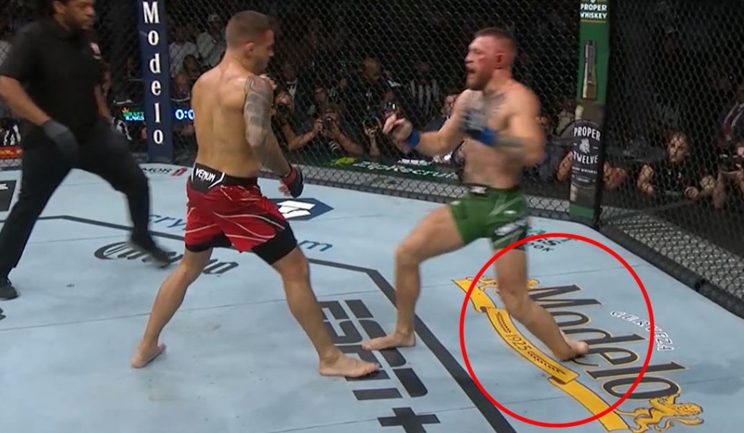 Conor Mcgregor se rompió el tobillo y Dustin Poirier se lleva la trilogía en UFC 264