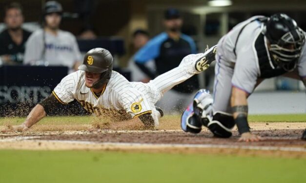 Nola pega hit decisivo en 7mo y Padres vence a Miami