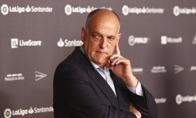 Javier Tebas exhibe a Laporta tras sus declaraciones sobre Messi