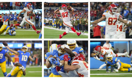 Kelce anota 3 TDs y Chiefs remontan para vencer a Chargers