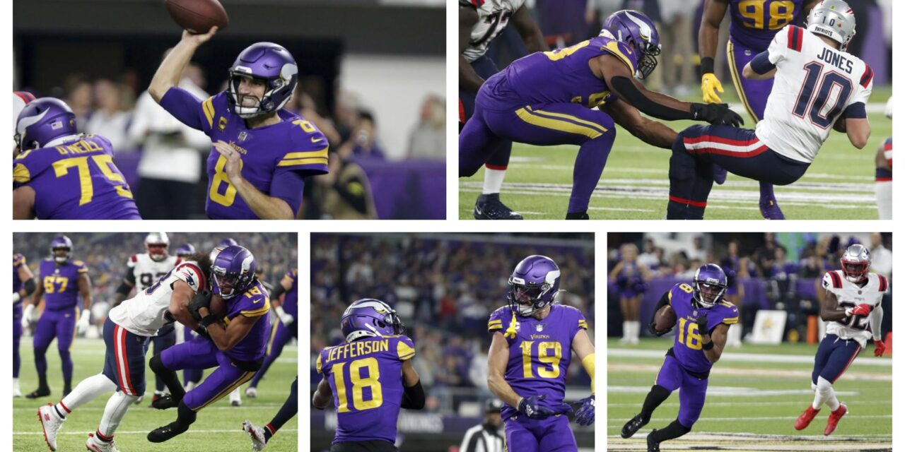 Vikings vencen 33-26 a Patriots tras caída ante Dallas