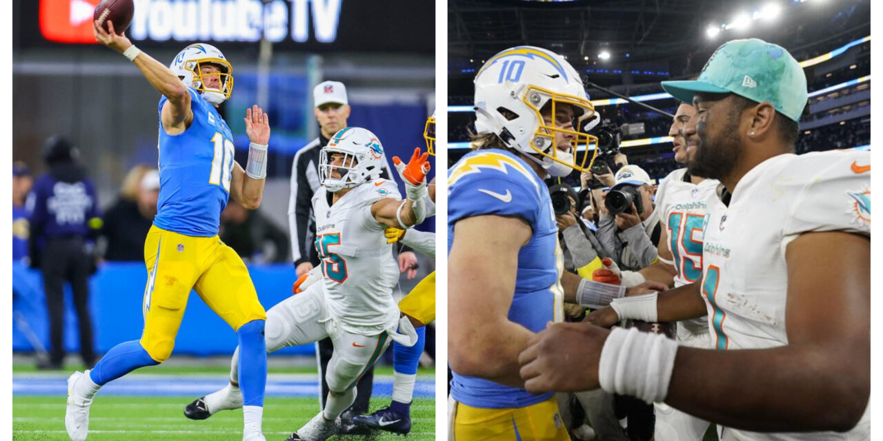 Herbert lidera a los Chargers ante los Dolphins 23-17