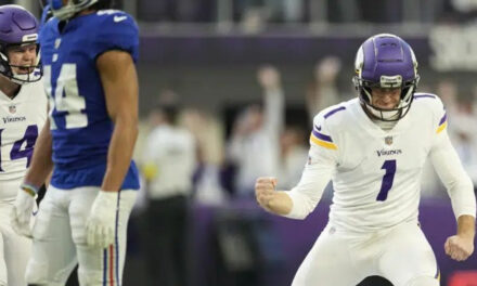 Vikings superan a Giants con gol de campo de 61 yardas