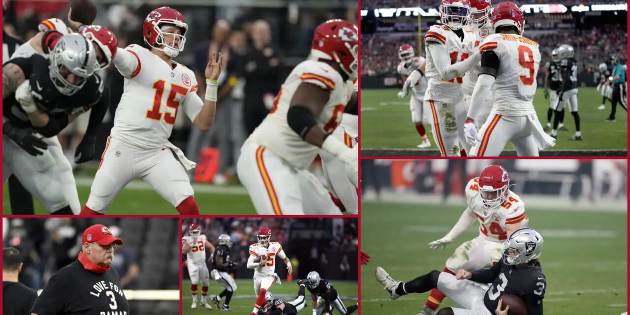 Chiefs superan a Raiders y se quedan con liderato de la AFC