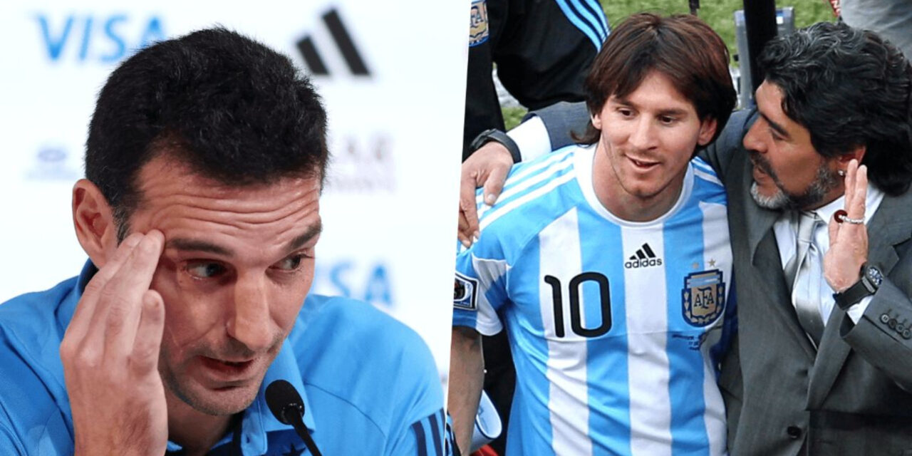 Scaloni: «Entre Maradona y Messi me quedo con Messi, el mejor de la historia»