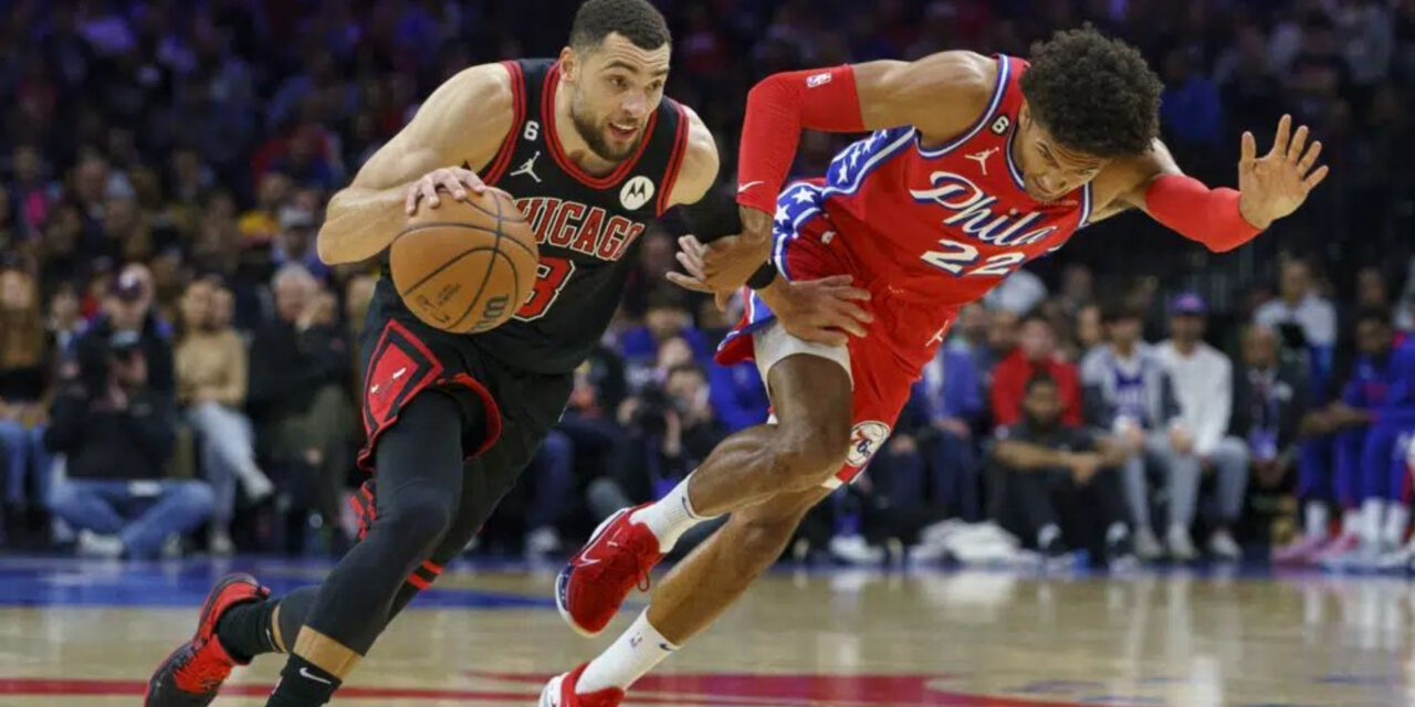 LaVine anota once triples y los Bulls cortan la racha de los 76ers en casa