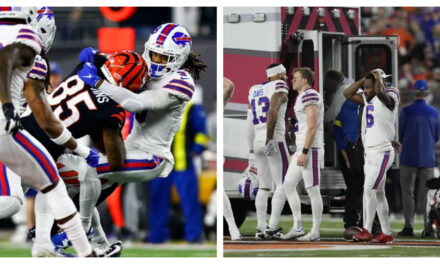 Damar Hamlin de Bills colapsa en partido; NFL suspende el duelo