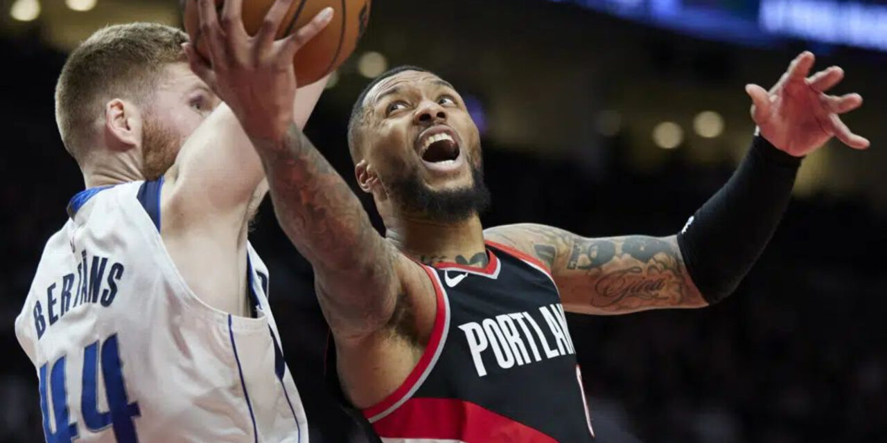 Lillard anota 40 y Blazers derrotan nuevamente a Mavericks