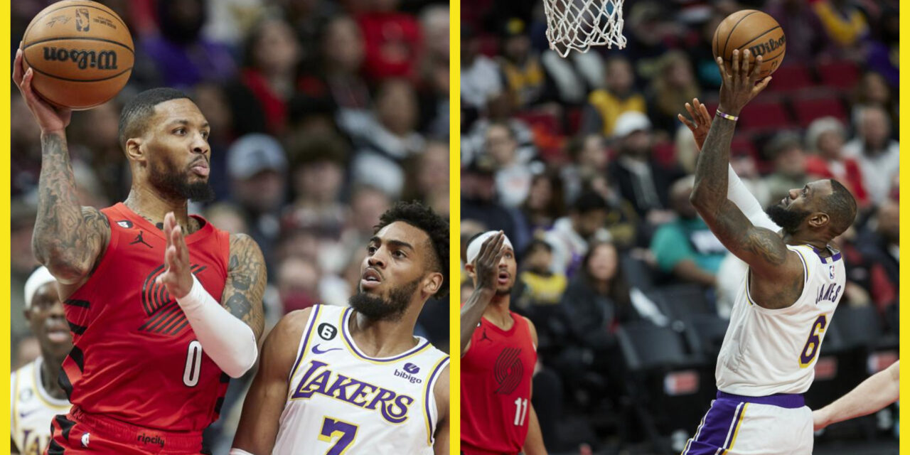 LeBron anota 37 y Lakers vienen de atrás y vencen a Blazers