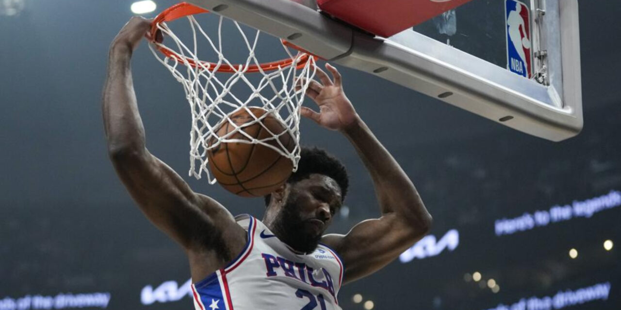 Embiid anota 41 puntos, 76ers dominan a Clippers