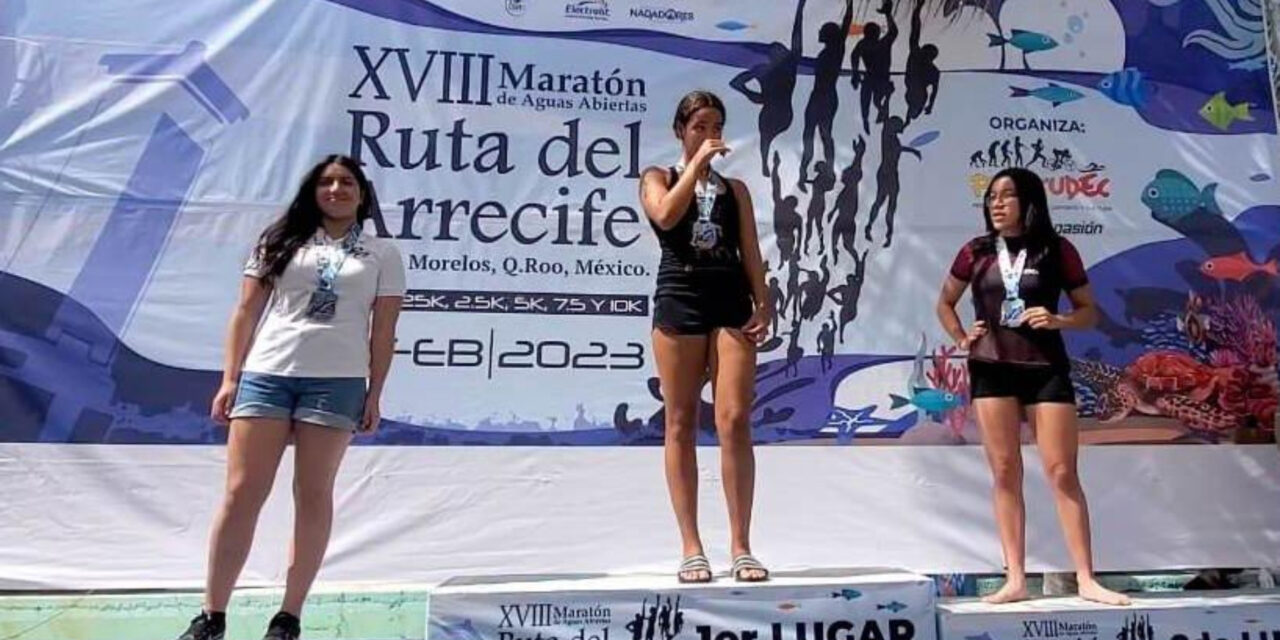 Triunfa Martha Sandoval en la ruta del arrecife en Quintana Roo