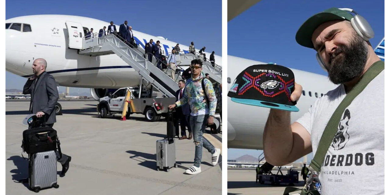 Chiefs y Eagles aterrizan en Phoenix de cara al Super Bowl