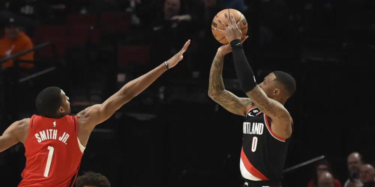 Lillard anota 71 puntos y 13 triples en triunfo ante Houston