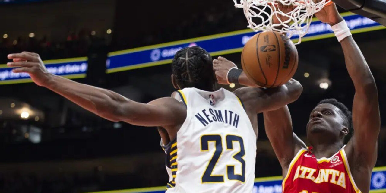 Collins lidera a Hawks en victoria 143-130 ante Pacers