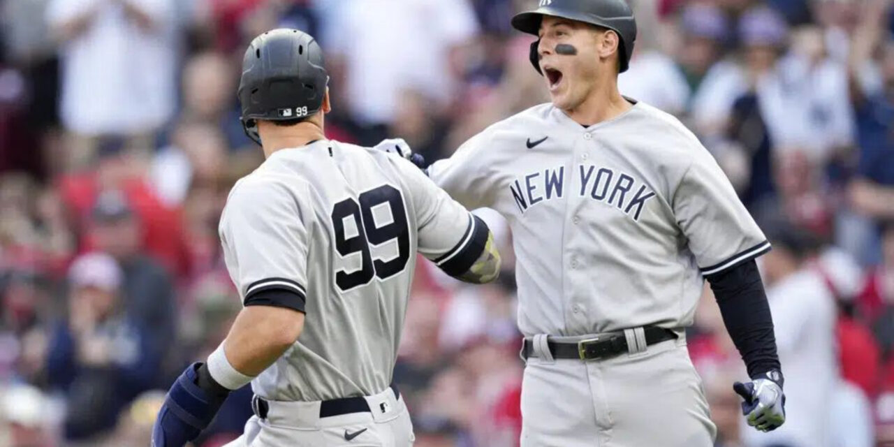 Con su 4to hit, Judge da ventaja a Yanquis, que vencen 7-4 a Rojos