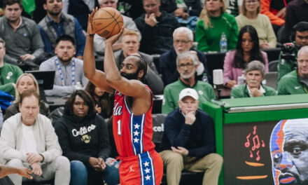 Sin Joel Embiid, los 76ers se apoyaron en James Harden para vencer a los Celtics