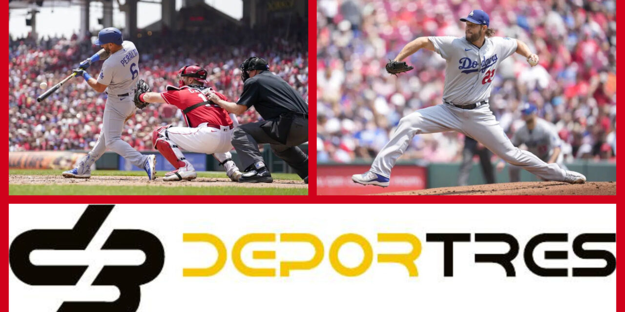 Kershaw poncha a 9 en triunfo de Dodgers 6-0 sobre Reds(Video D3 completo 12:00 PM)