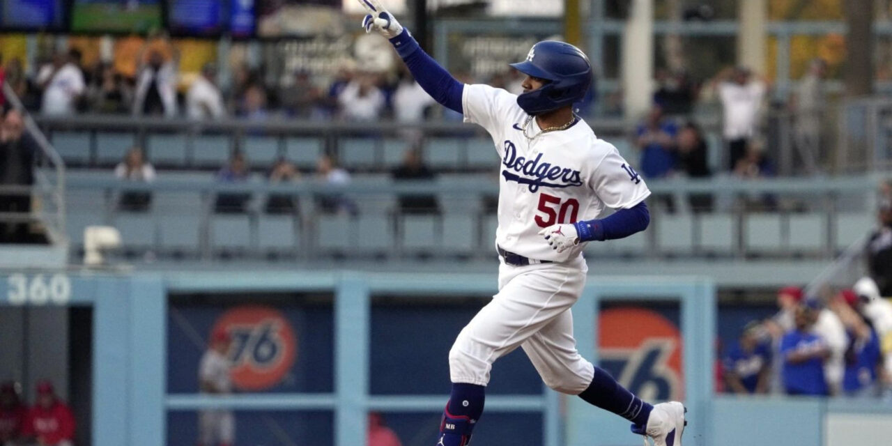 Dodgers pegan primero en Serie del Freeway con 2 HR de Betts