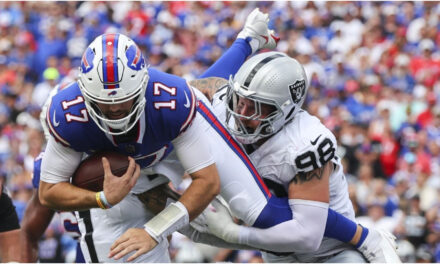 Allen y Bills reaccionan para aplastar 38-10 a Raiders