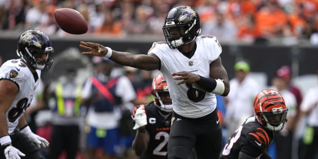 Lamar Jackson y Ravens anestesian 27-24 a Cincinnati. Bengals arrancan 0-2 por 2do año seguido