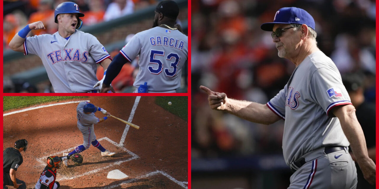 Bullpen de Rangers resiste, y Texas toma ventaja sobre Orioles en serie divisional