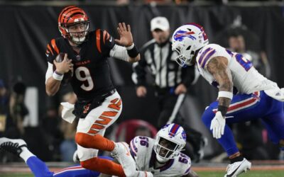 Burrow lanza para 348 yardas y dos anotaciones y la defensiva de Bengals apaga a Bills 24-18