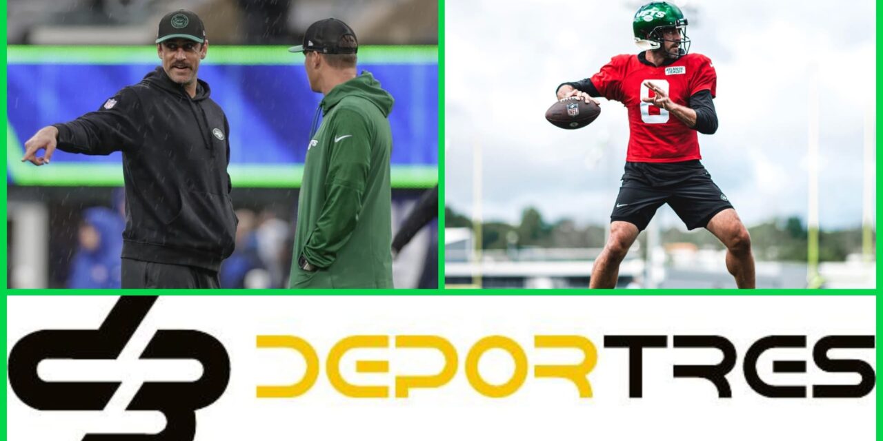 Inicia la siguiente etapa en la rehabilitación de Rodgers y vuelve a entrenar con los Jets(Video D3 completo 12:00 PM)