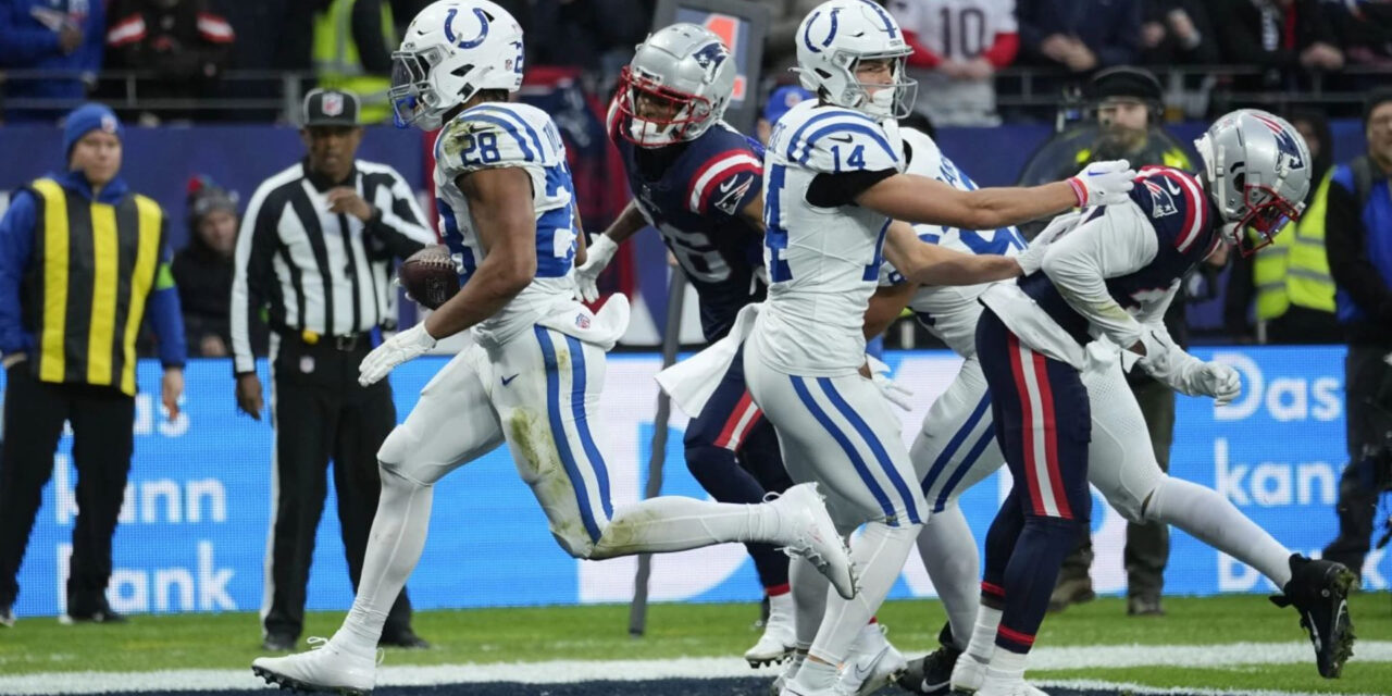 Con un único touchdown de Taylor, Colts superan 10-6 a Patriots en Alemania