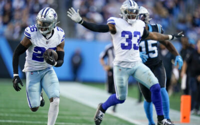 Bland empata récord con 4ta anotación tras pase interceptado. Cowboys vencen 33-10 a Panthers