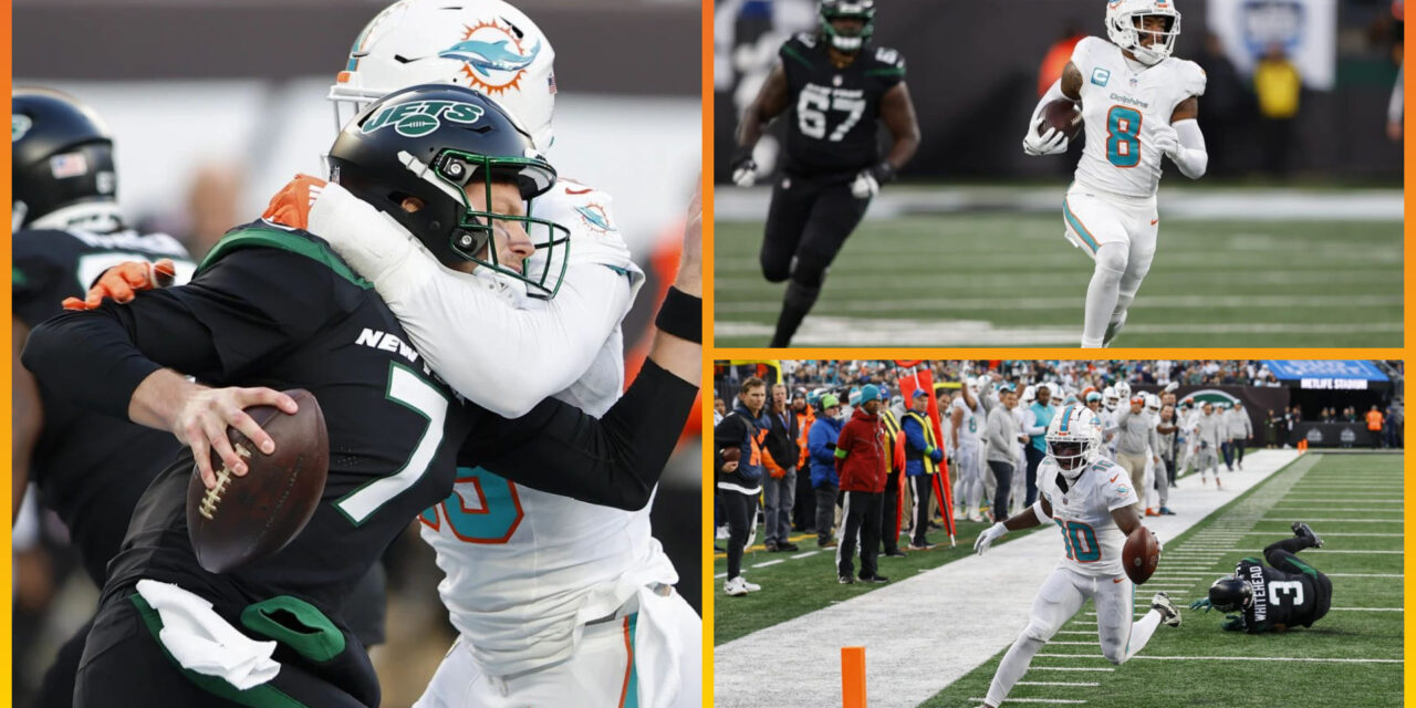 Recepción de Hill e intercepción de Holland dan a Dolphins triunfo sobre Jets