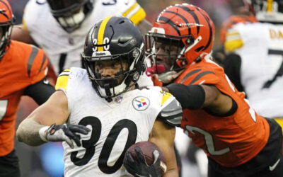 Steelers logran su mayor cantidad de yardas del año con 421 y vencen 16-10 a Bengals