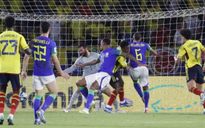 Un doblete de Díaz le permite a Colombia remontar y vencer a Brasil