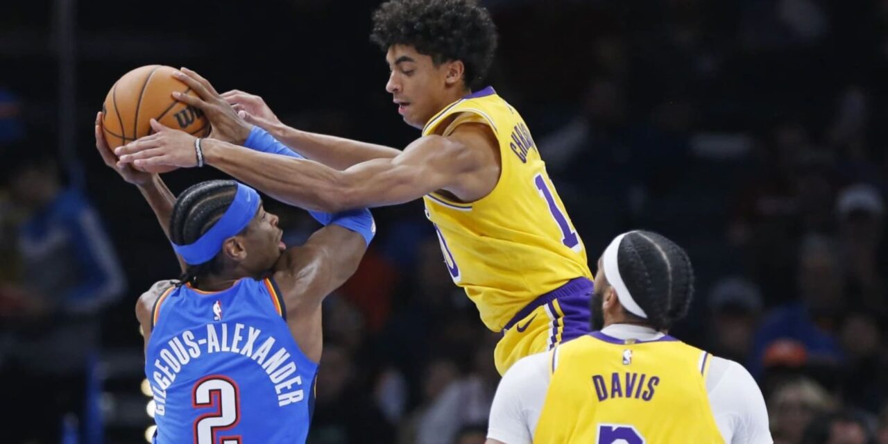 Continúa la semana de altibajos de Lakers; pierden por 133-110 ante el Thunder