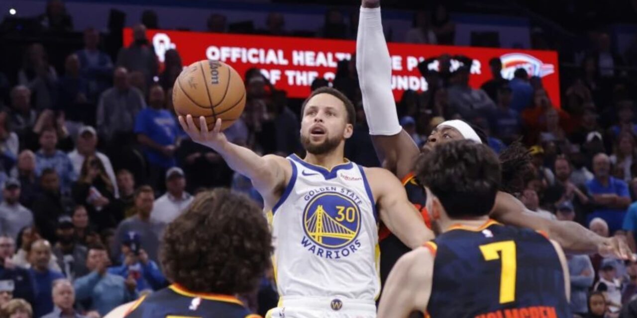 Curry aporta 30 puntos y enceste agónico; Warriors superan 141-139 a Thunder en In-Season