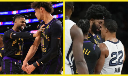 Russell encabeza a los Lakers en triunfo de 134-107 sobre Grizzlies
