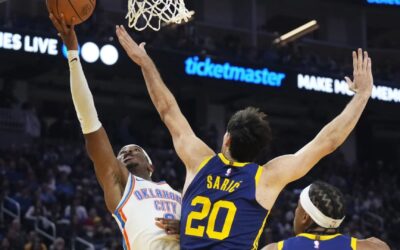 Gilgeous-Alexander consigue 40 tantos; Thunder condena a Warriors a 6ta derrota seguida