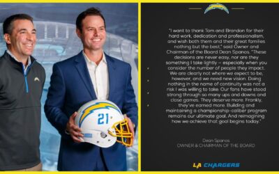Chargers despiden al Head Coach Brandon Staley y al gerente Tom Telesco tras vergonzosa derrota