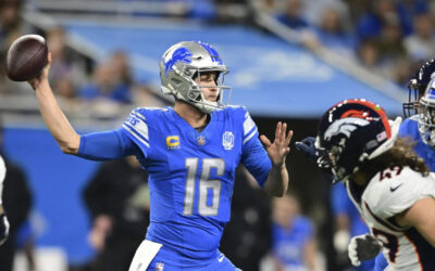 Goff lanza 5 pases de anotación; Lions repuntan y arrollan 42-17 a Broncos