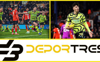 Con gol agónico de Rice, Arsenal derrota 4-3 a Luton y es más líder en la Premier(Video D3 completo 12:00 PM)