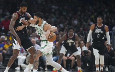 Jayson Tatum y Jaylen Brown guían a Celtics a triunfo 145-108 sobre Clippers