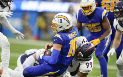 Broncos pasan encima de Chargers 24-7; Wilson lanza dos TDs y Herbert sale lesionado