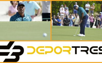 Tiger Woods mete putt en un búnker y cede terreno en Bahamas(Video D3 completo 12:00 PM)