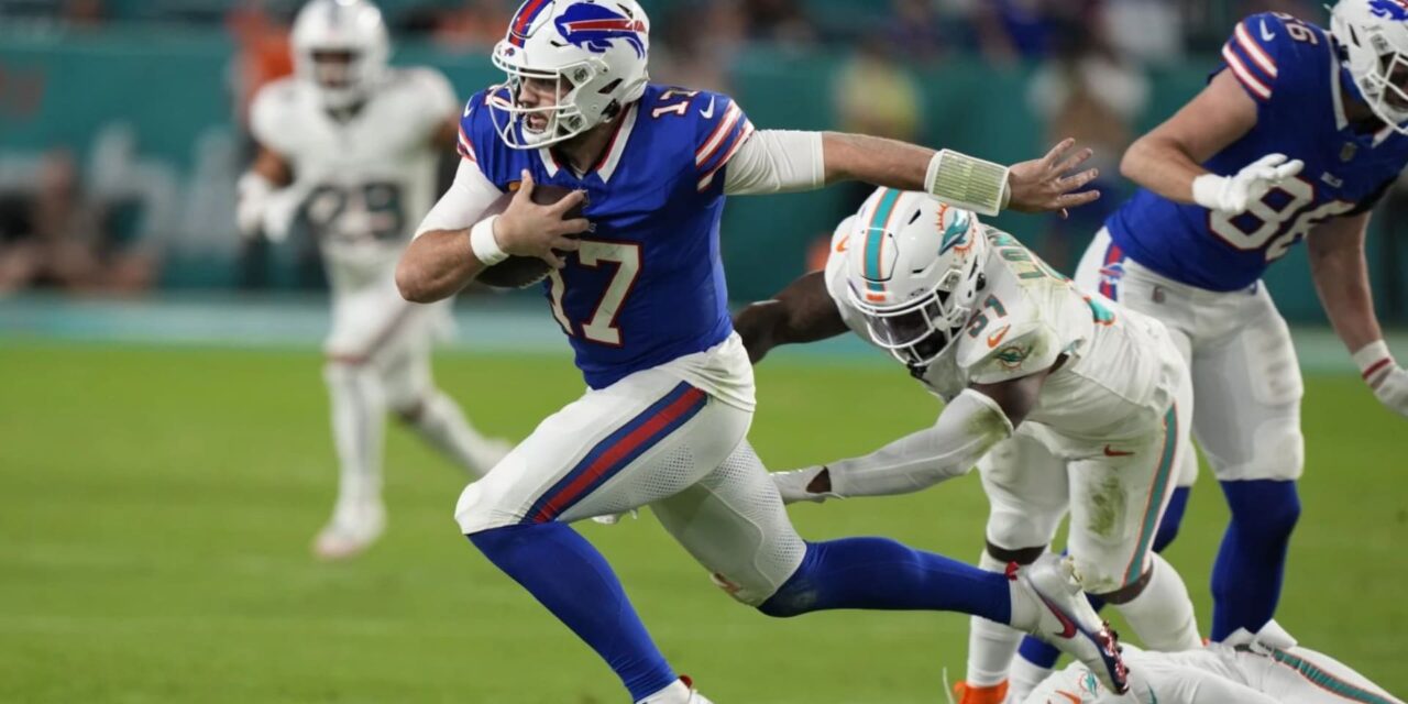 Josh Allen comanda remontada de Bills 21-14 sobre Dolphins; Buffalo asegura ser No. 2 de la AFC