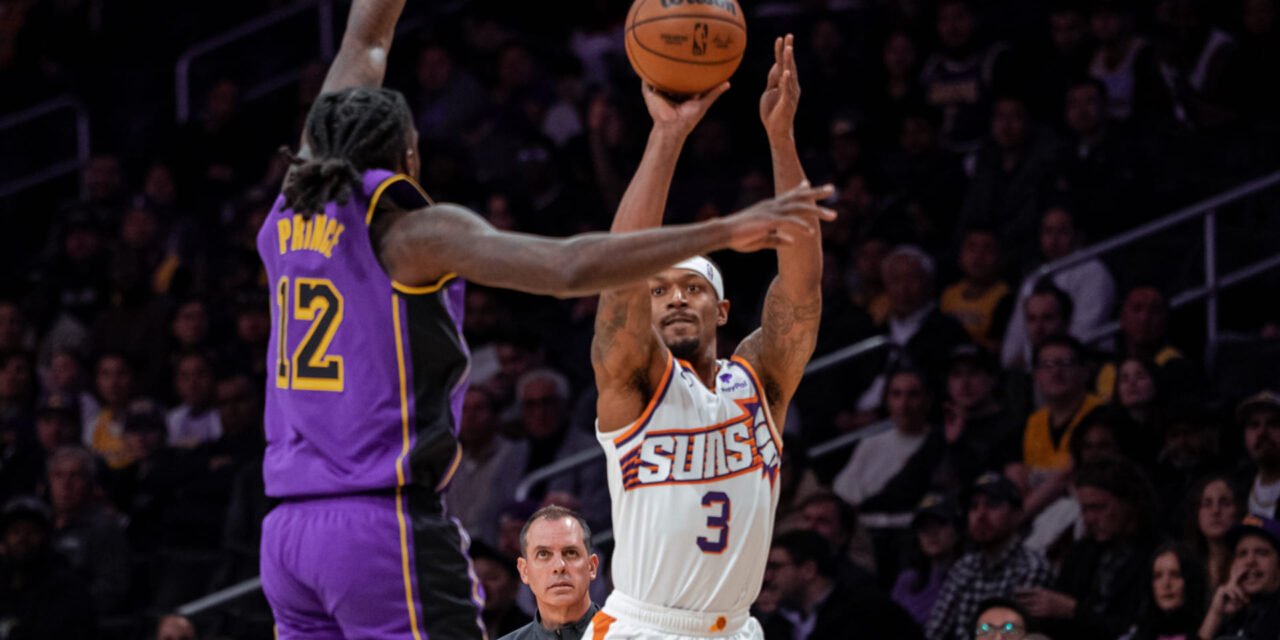 Beal consigue 37 puntos; Suns doblegan 127-109 a Lakers