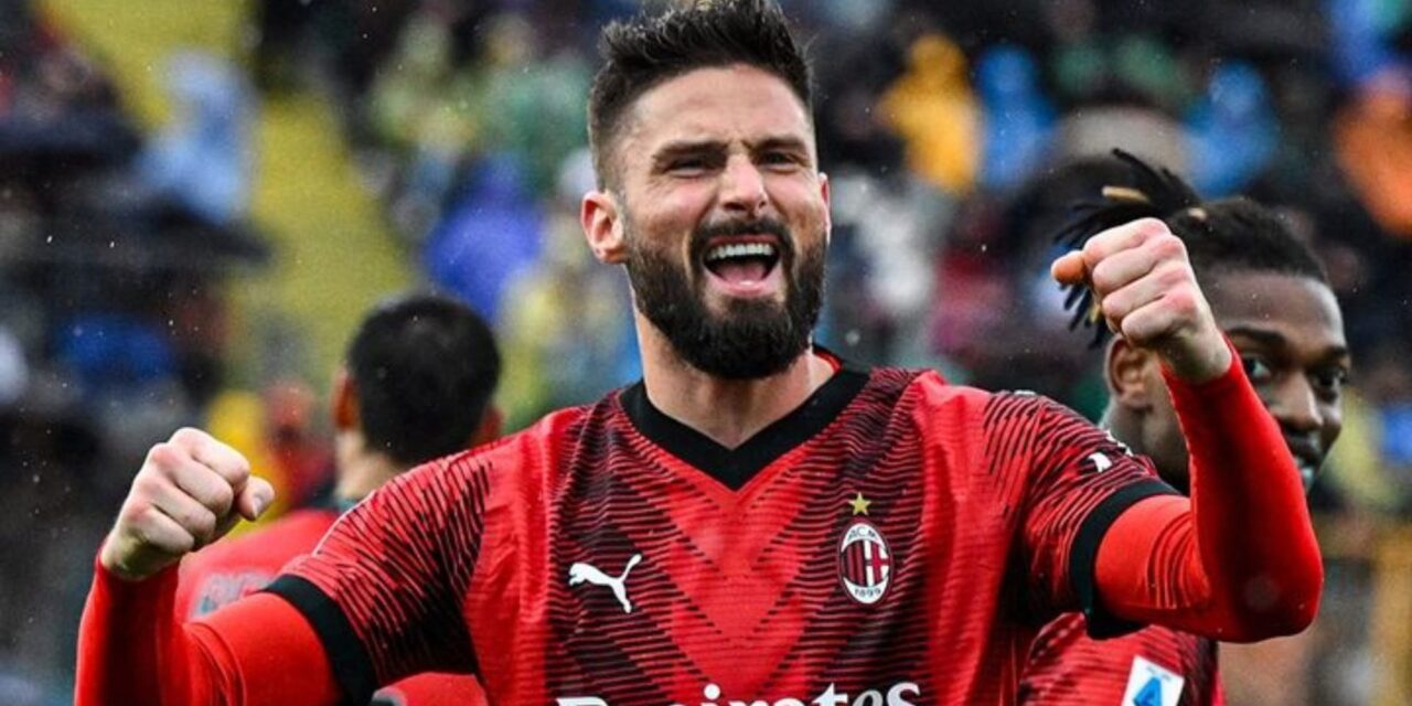 Un goleador Giroud ayuda al Milan a vencer 3-0 al Empoli en la Serie A