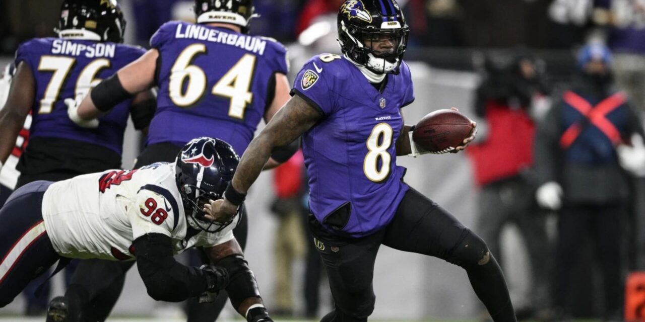 Jackson y Ravens doblegan 34-10 a Texans y avanzan a final de la Americana