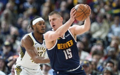 Jokic comanda ofensiva balanceada de Nuggets en triunfo 117-109 sobre Pacers